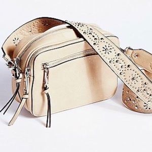 Free People Tan Lex Vegan Crossbody Bag